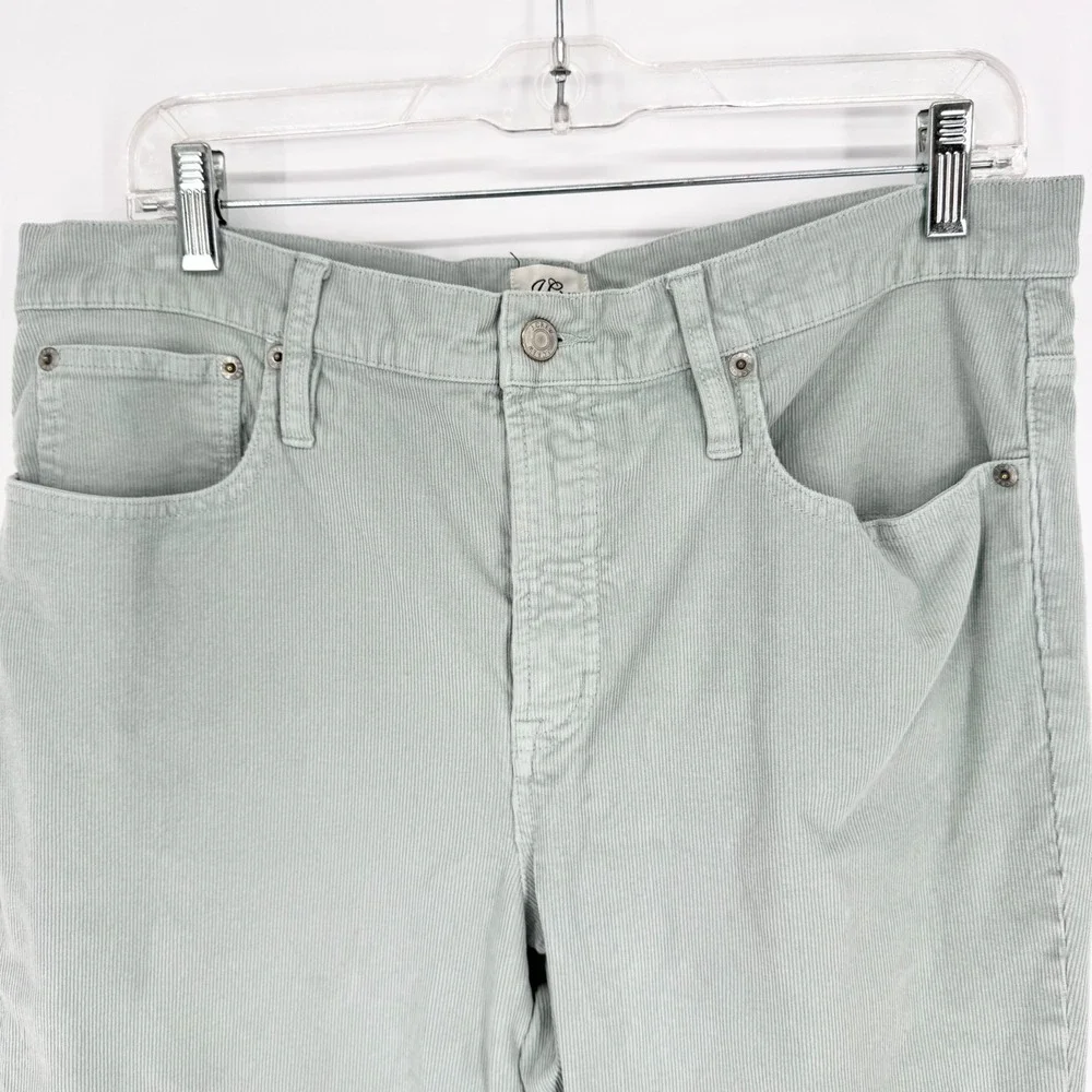 J.‎ Crew Vintage Sim-Straight Corduroy Pant Mint Green Size 32 Minimalist Preppy
